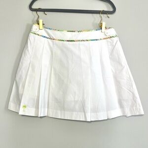 Vintage Lily Pulizter White Plaid Pleated Skort